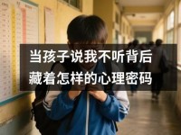 当孩子说我不听背后藏着怎样<font color='red'>的</font>心理密码