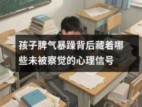 孩子脾气暴躁背后藏着哪些未被察觉的心理信号